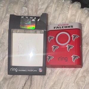Ring Red Atlanta Falcons Doorbell Faceplate